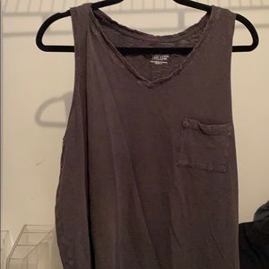 Gray Tank Top with Pocket